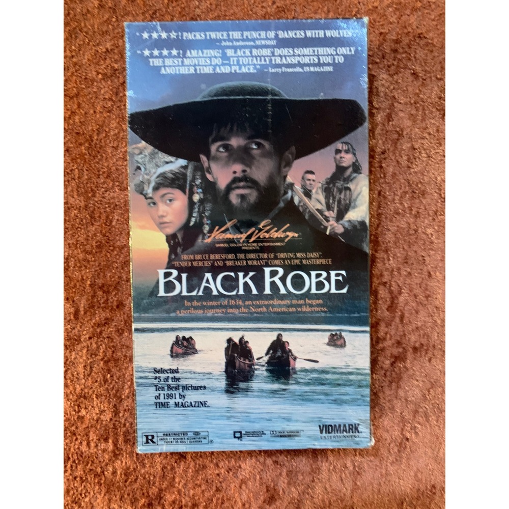 Black Robe VHS 1991 Vidmark Entertainment Factory Sealed New Bruce‎ Beresford